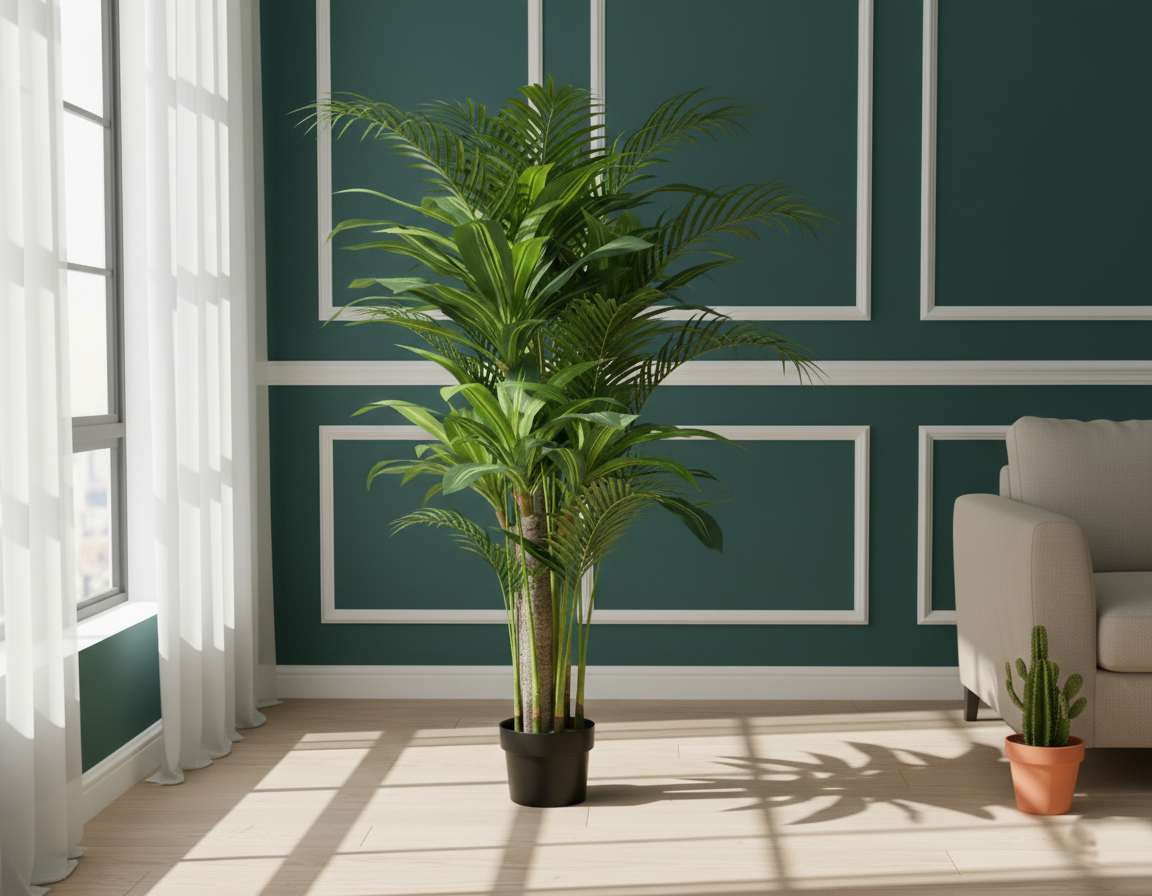 Areca Palm Artificial Tree – 190cm Lifelike Indoor Plant