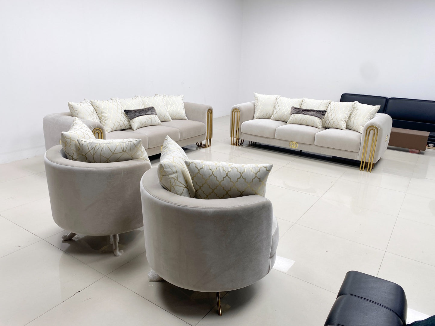 Royal Eclipse Sofa Set with Armchair Elegant Modern Seating