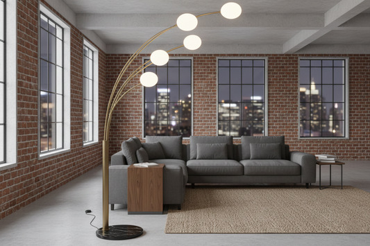 Anechdoche 5-Light Floor Lamp – Gold Metal Finish